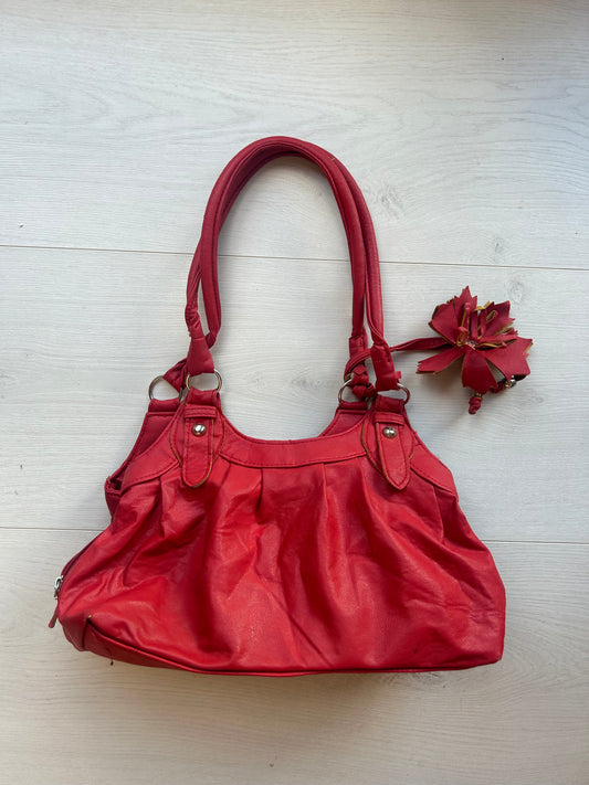 Red shoulder bag